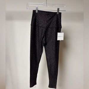 Beyond yoga soft mark high waisted midi legging espresso leopard